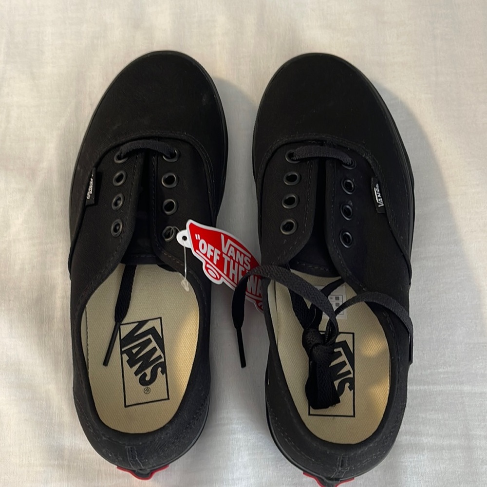 Vans black on black lace up